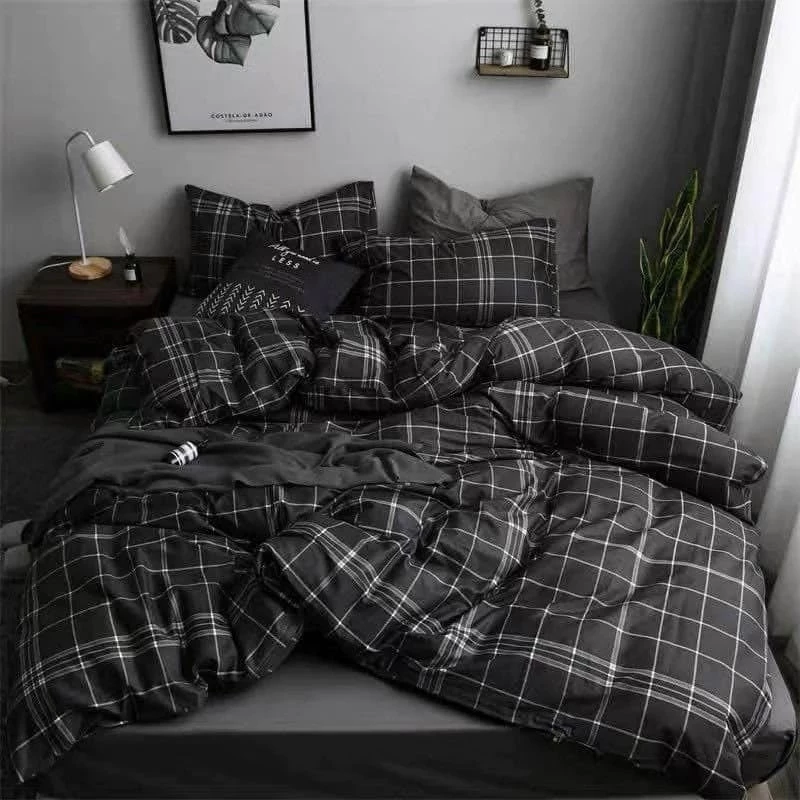 Bộ Chăn Ga gối 5 món Cotton poly Chăn Sẵn Ruột chăn bông dày ấm áp mùa đông nhiều màu sắc full size