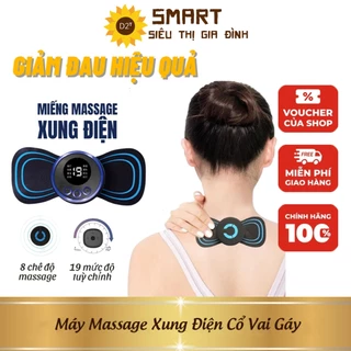 Máy Massage Xung Điện Cổ Vai Gáy, Bắp Tay, Lưng Hình Cánh Bướm - Máy Massage 8 Chế Độ Giúp Giảm Đau Nhức