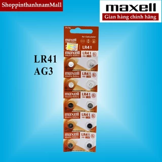 Pin LR41 Maxell AG3 Vỉ 10 Viên Chính Hãng