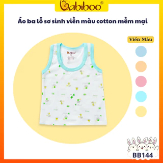 Áo ba lỗ cho bé sơ sinh BABIBOO  áo sơ sinh cotton mặc mùa hè in hình BB144