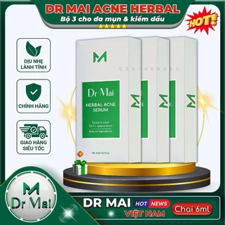 Combo sạch mụn thâm dưỡng da căng mịn Dr Mai chai 6ml