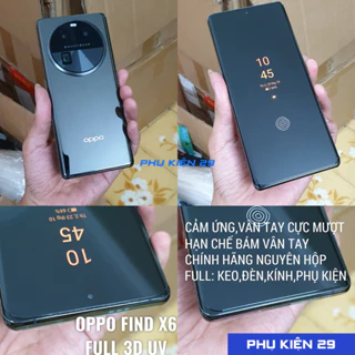 [Oppo Find X3 /X5/ X6/ Pro] Dán kính cường lực FULL màn FULL keo cao cấp UV BULLETPROOF