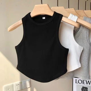 HML Áo Ba Lỗ Nữ Croptop vạt bầu chất zip Cotton Cực Mềm Mát Co Dãn A11