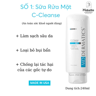 Sữa Rửa Mặt MD Dermatics C-Cleanse Chính Hãng Mỹ USA - Dung tích 240ml