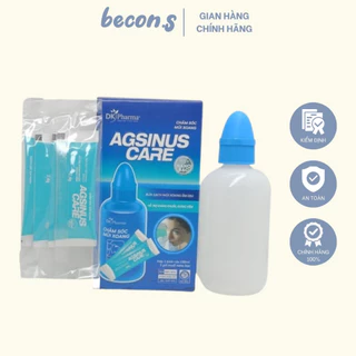 Bình Rửa Mũi, Vệ Sinh Mũi AGSINUS (Tặng 5 Gói Muối) Bảo Vệ Sức Khỏe Cho Bé becon.s