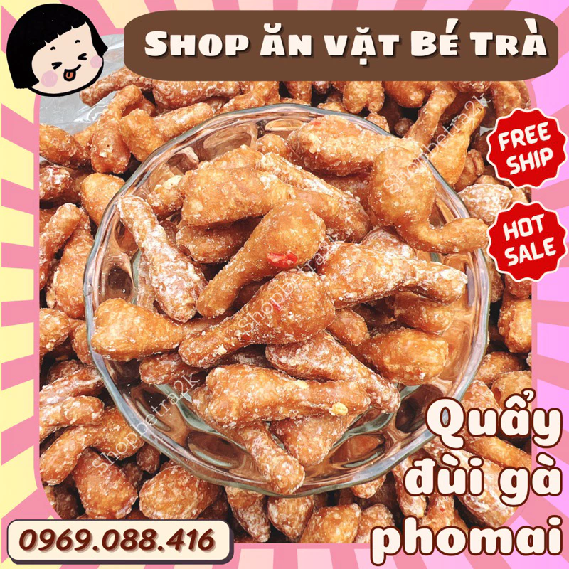 (Tặng kèm 1 gói nem phên) Bánh quẩy đùi gà phô mai cay giòn tan, đồ ăn vặt |gói 250gr|