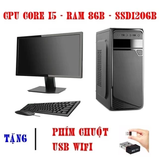 Bộ máy tính văn phòng i5 Ram 8GB | SSD 120GB | Màn hình 20 inch