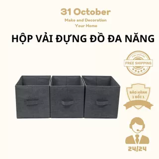 Hộp Vải Đựng Đồ Đa Năng Hàng Cao Cấp VNXK - Thùng Đựng Quần Áo Gấp Gọn Có Quai Xách Tiện Lợi