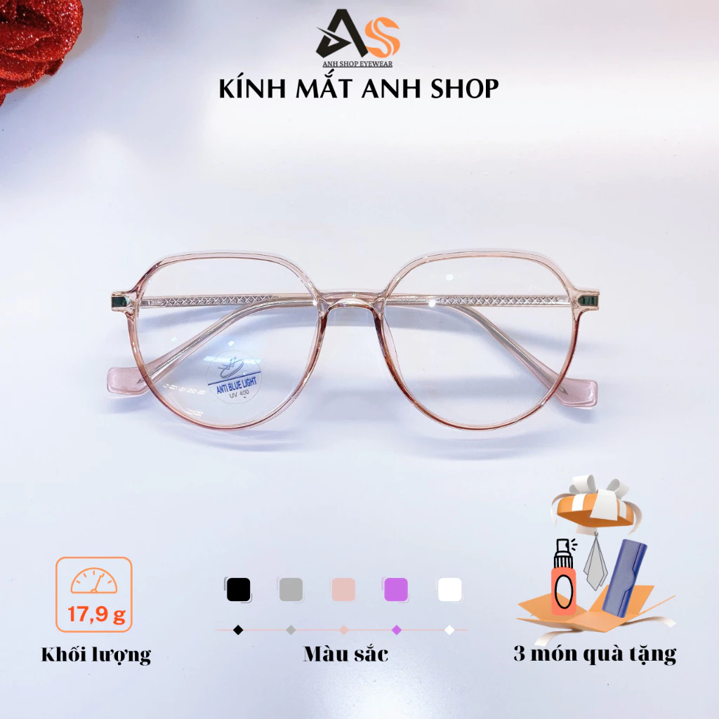 Kính tròn thời trang nhựa dẻo nhẹ nhiều màu sắc 8308A