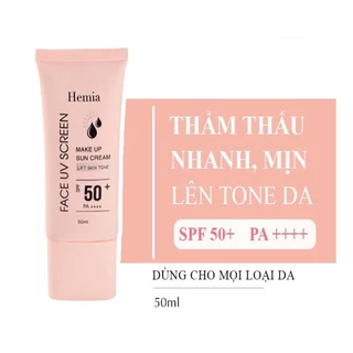 Kem Chống Nắng HEMIA Nâng Tone Kiềm Dầu SPF50++++ 50ml