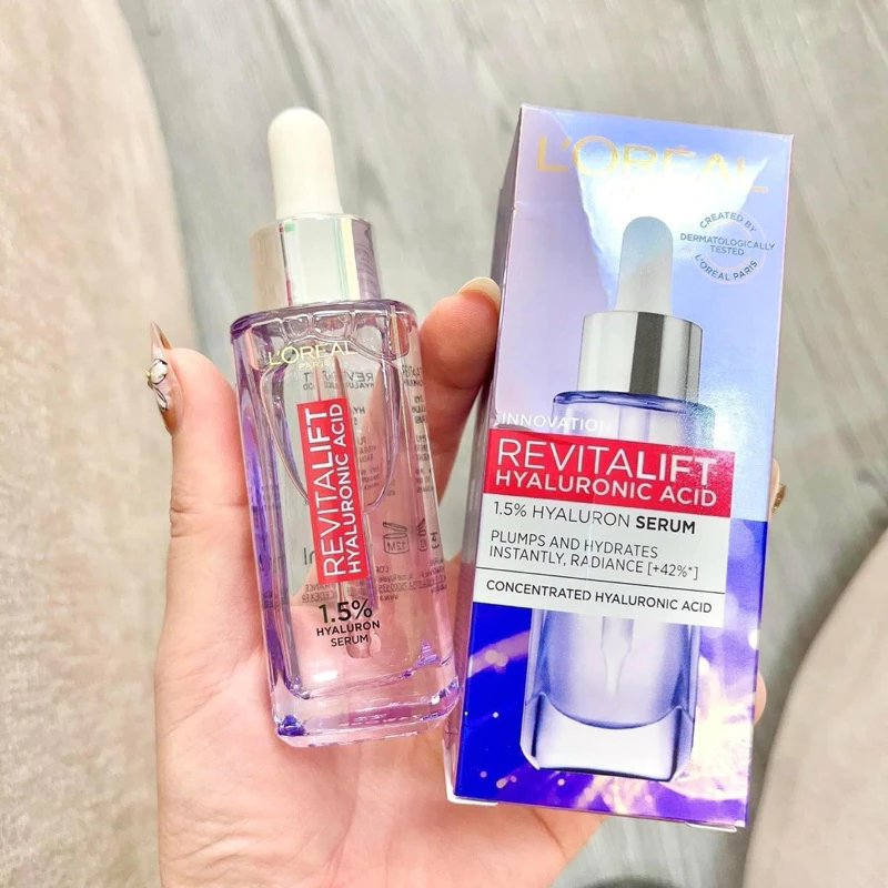 [Cty] Serum siêu cấp ẩm & giảm nếp nhăn L'Oreal Paris Revitalift Pure Hyaluronic Acid 1.5% 30ml (beauty)