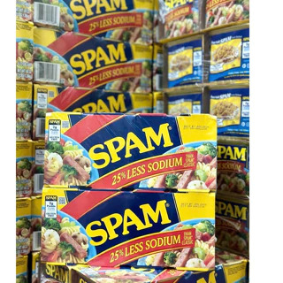 [hàng mới date 09/2026] thit hộp spam 25% less sodium hộp 340 gram ít muối hơn 25% thịt hộp của mỹ