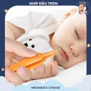 Nhíp Gắp Gỉ Mũi Cho Bé Dụng Cụ Gắp Rỉ Mũi Đầu Tròn Cho Bé Sơ Sinh An Toàn Có Nắp Đậy