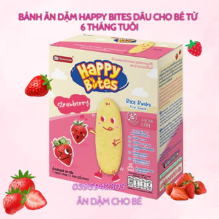 Bánh Gạo Ăn Dặm Happy Bites Cho Bé 6 Tháng Tuổi