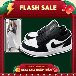 Giày 𝐉𝐨𝐫𝐝𝐚𝐧 1 low Panda màu đen trắng nam nữ, Giày sneaker JD 1 Panda cổ thấp bản đẹp 2022