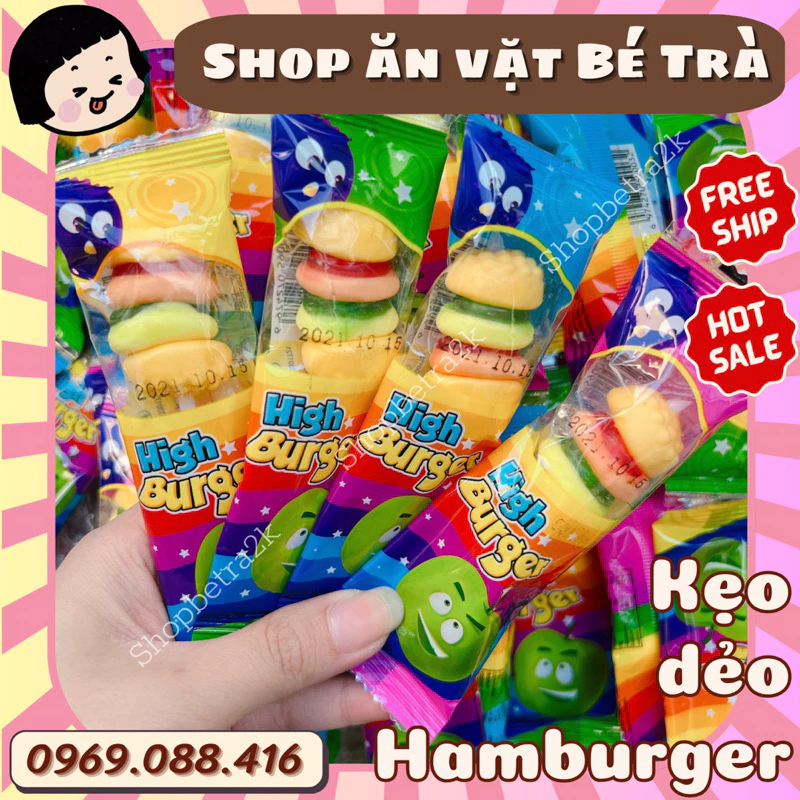 Kẹo dẻo trái cây hình Hamburger cute