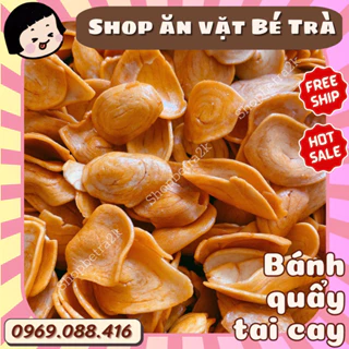 (Tặng kèm 1 gói điều tôm) Bánh quẩy tai heo sốt mắm bơ cay, đồ ăn vặt |gói 250gr|