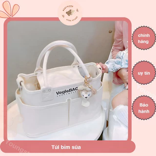 Túi Xách Bỉm Sữa Cho Mẹ Và Bé Balo Bỉm Sữa Vegiebag size đại Đa Năng phong cách Hàn Quốc ( Sz Lớn dựng vừa laptop)