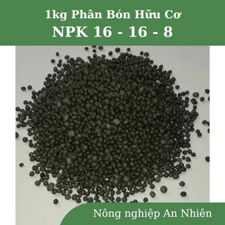 1 Kg PHÂN BÓN NPK HỮU CƠ HẠT ĐEN 16-16-8 PRO NHẬP KHẨU DÙNG CHO MỌI LOẠI CÂY TRỒNG