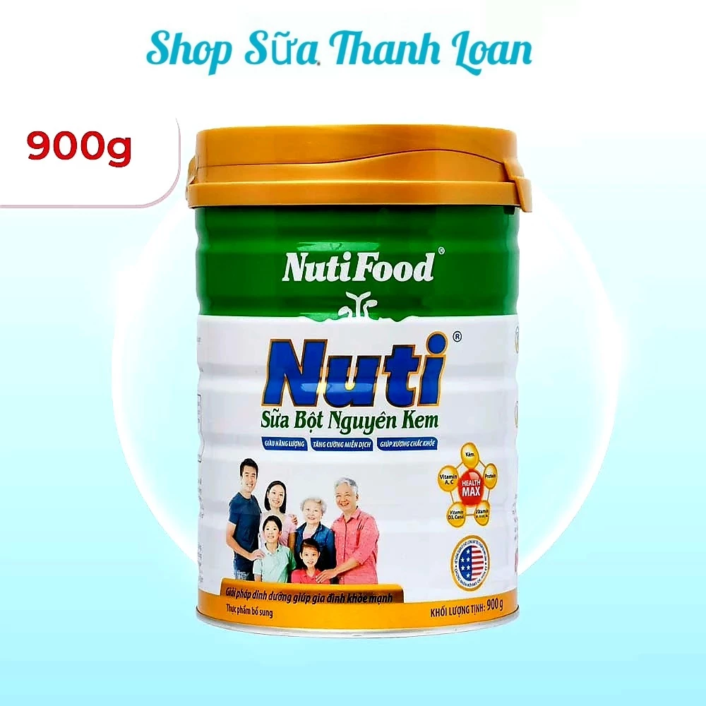 [HSD T4-2026] Sữa Bột Nguyên Kem Của NutiFood 900g.