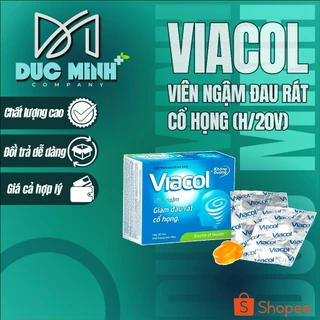 Kẹo ngậm thảo mộc Viacol Vietnat không đường giảm ho đau họng (H/20v)