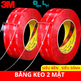 Keo 2 mặt siêu dính trong suốt 3M acrylic ĐIỆN LỢI Chính Hãng Chịu Nhiệt Độ Cao