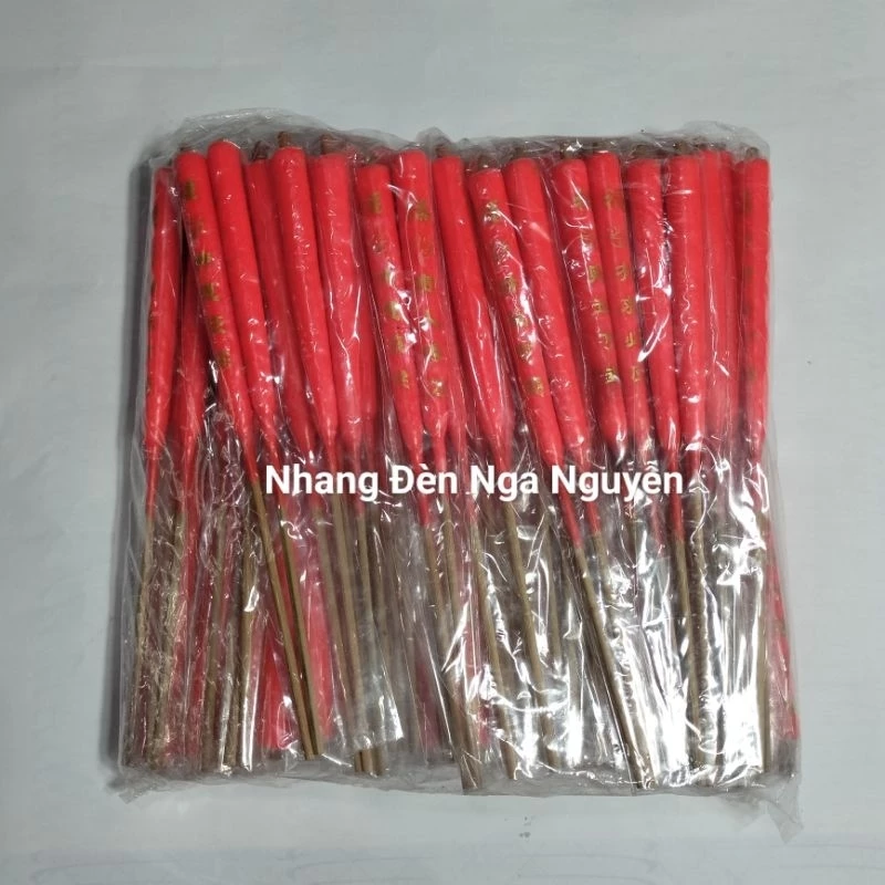 (50 cặp)Giá sỉ đèn cầy gió đốt ngoài trời không tắt cao 25 cm