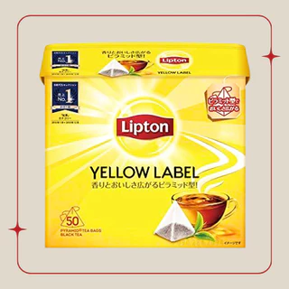 Trà Lipton túi lọc - Trà đen nhãn vàng hộp 50 gói