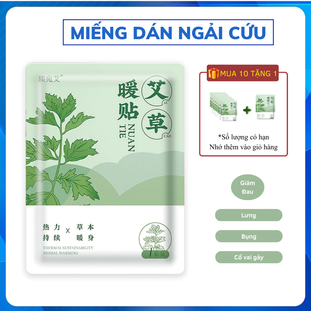 Miếng dán ngải cứu Miếng dán thảo dược giảm đau bụng kinh giữ ấm bụng ngày đèn đỏ, giảm đau lưng, đau vai gáy