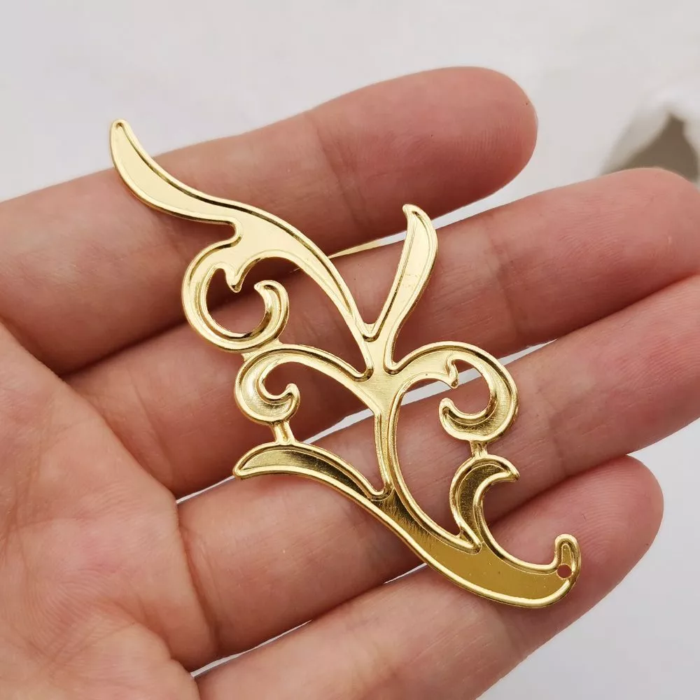 1 phiến dập nổi họa tiết 67*34mm nguyên liệu làm trâm làm trang sức cổ trang cosplay cổ phục NL0183