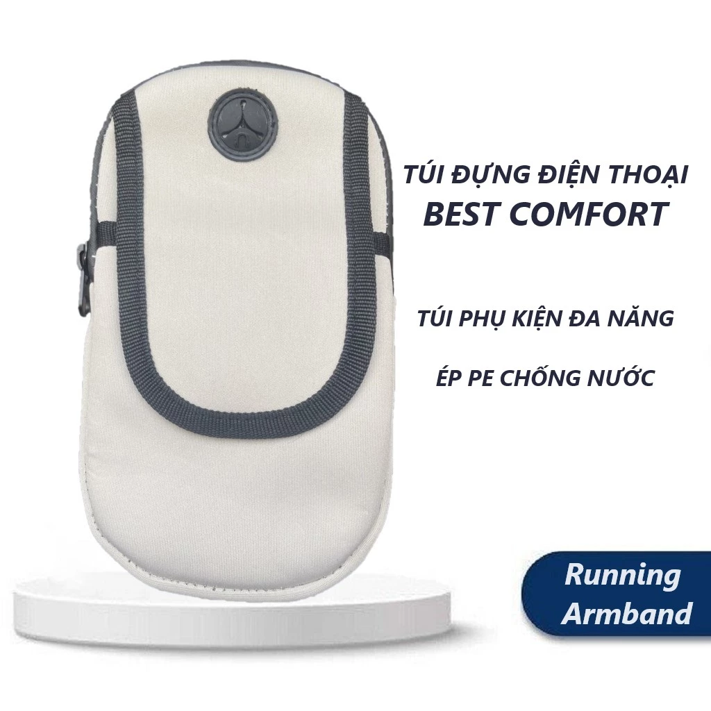 Túi Đựng Điện Thoại Đeo Tay Chạy Bộ Best Comfort Túi Phụ Kiện Ép PE Chống Nước & Thoáng Khi Best