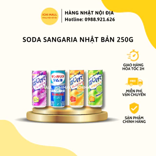 Nước giải khát soda Sangaria Hokkatte 3 vị Nhật Bản 250g