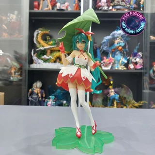 Mô Hình Nhân Vật Hatsune Miku 25CM Che lá Làm quà tặng trưng bày bàn làm việc