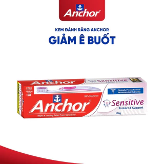 KEM ĐÁNH RĂNG ANCHOR SENSITIVE GIẢM Ê BUỐT 100G [TẶNG BÀN CHẢI]