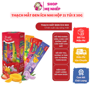 Thạch mắt đen Ích Nhi (hộp 21 túi x 30 gr) bổ sung dưỡng chất cho đôi mắt giúp đôi mắt sáng khỏe cho bé