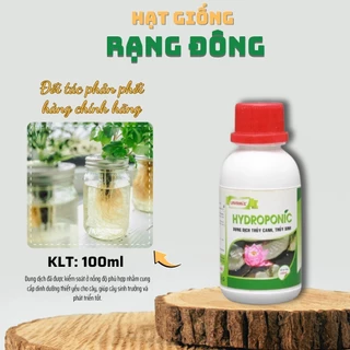 Dung Dịch Thủy Canh Hydroponic (chai 100ml) - bổ sung dinh dưỡng thiết yếu cho cây thủy canh - Hạt giống Rạng Đông