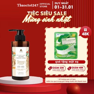 Sữa Rửa Mặt Nghệ Nhân Sâm MELA Giảm Mụn Sáng Da 200ml