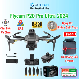 Máy Bay Flycam P20 Pro Ultra GPS Động Cơ Không Chổi Than, Flycam Mini Giá Rẻ, Dung Lượng Pin Lớn, Camera HD Góc Rộng