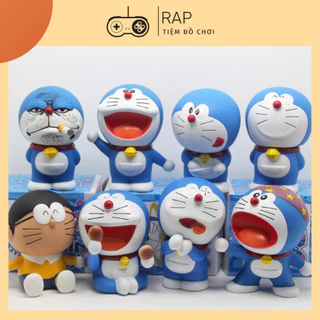 Mô hình tượng Doraemon Emoji dễ thương Ráp nhiều kiểu dáng dùng làm mô hình trang trí bàn học, bàn làm việc,quà tặng