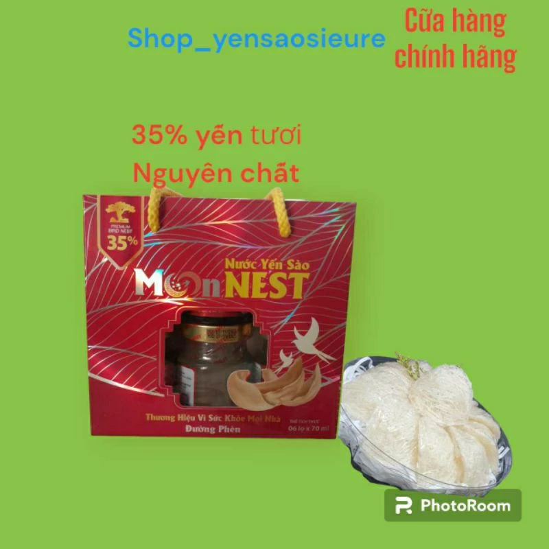 Lốc 6 hủ yến sào cao cấp Moonest đường phèn 35% yến tươi