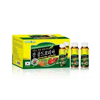 Nước giải rượu - Nước uống Detox Hevonia Liver Gold Korea (10 lọ x 30ml)