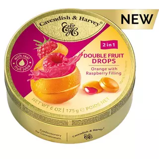 Kẹo Hộp Thiếc Đức Cavendish Harvey Hương Cam Nhân Phúc Bồn Tử Orange With Raspberry Filling (Hộp 175g)