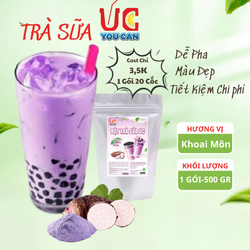 Trà Sữa Các Vị, Trà Sữa UC Đậm Vị, Thơm Ngon, Nước Uống Giải Khát, Dễ Pha, Đủ Vị (1 gói 500gr)