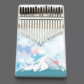 Đàn Kalimba 17 Phím Khắc Sẵn Nốt- Đầy Đủ Phụ Kiện, Hướng Dẫn Tự Học, Búa, Dán Phím, Khăn Lau [NÂU NHẠT]