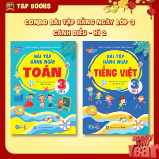 Sách - Combo Bài Tập Hằng Ngày Lớp 3 - Môn Toán và Tiếng Việt học kì 2 - Cánh diều (2 quyển)