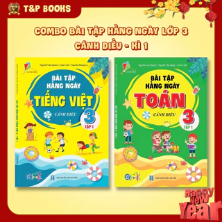 Sách - Combo Bài Tập Hằng Ngày Lớp 3 - Môn Toán và Tiếng Việt học kì 1 - Cánh diều (2 quyển)