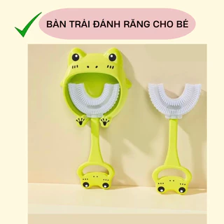 bàn trải đánh răng chữ U cho bé, bàn trải hình con ếch