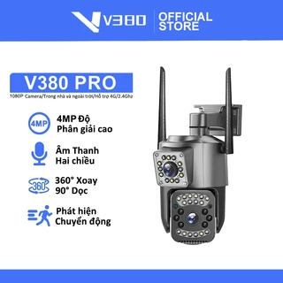 camera 2 mắt Ngoài trời chống nước 360 trong nhà an ninh IP ống kính kép V380 MAX 1080P HD