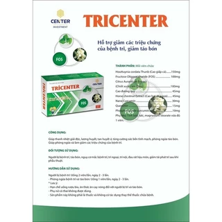 TRICENTER Thực Phẩm Hỗ Trợ Giảm Các Triệu Chứng Của Bệnh Trĩ Giảm Táo Bón Hộp 30 Viên