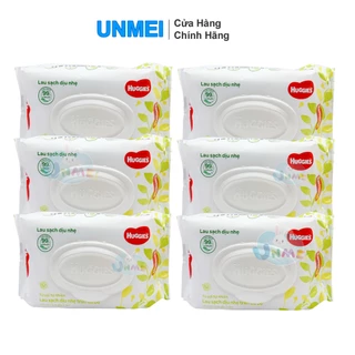 Combo 6 Gói Khăn Ướt không mùi cho trẻ sơ sinh HUGGIES 80 Tờ/gói